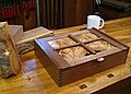 Box and Wood and Mug From Front Left